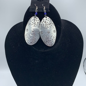 Aluminum Oval Shield earrings