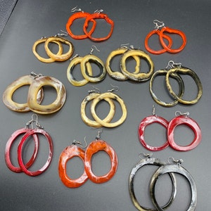 Cow Horn Round Earrings