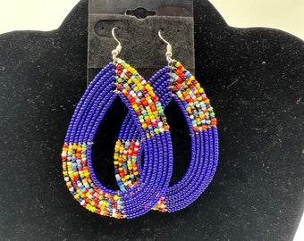 Oval Maasai earrings