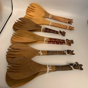 Assorted Animal Salad Tongs. Measures 1 Foot. 6 pairs