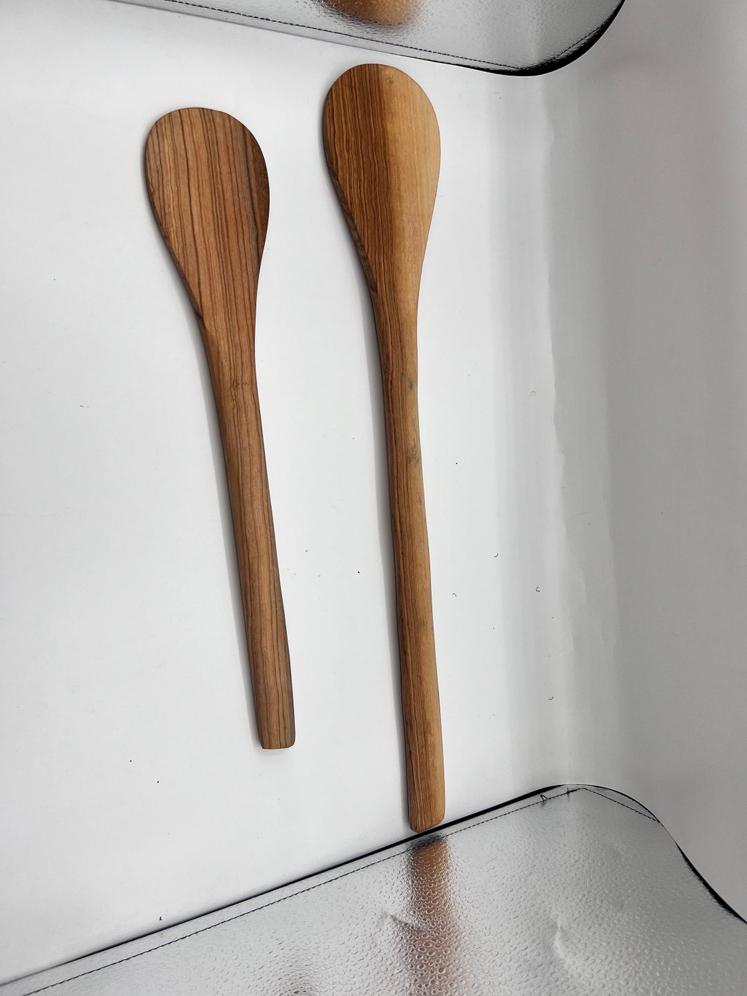 Flat Wooden 18inch and 14 Inch Spoon for Kitchen Use - Etsy