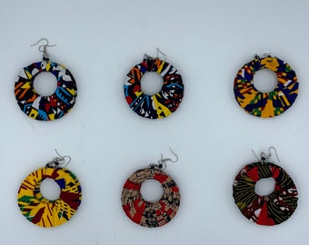 Circular Ankara Earrings