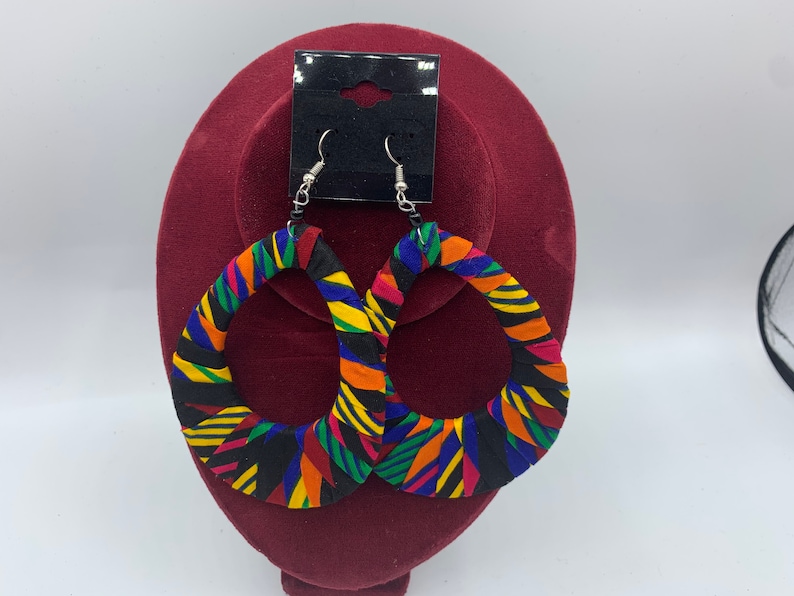 Ankara cowries Dangle earrings