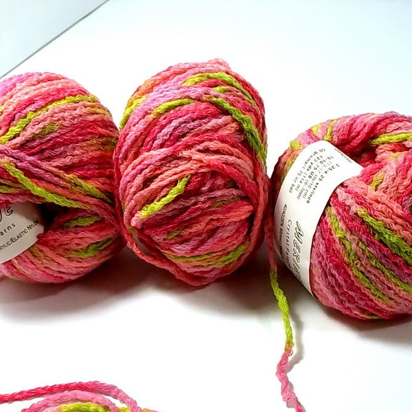 Crystal Palace, Meringue Print, Strawberry-Lime, 3 skeins