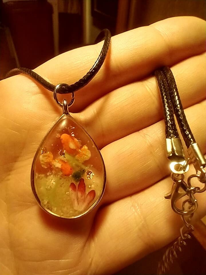 Aquarium necklace and earing set Etsy