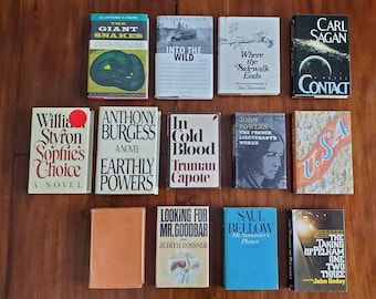 Vintage Hardcover Books 1st Editions PICK 1: Truman Capote In Cold Blood, Into the Wild John Krakauer, John Dos Passos U.S.A., Saul Bellow