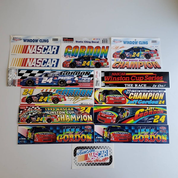 Nascar Vintage Stickers Etsy