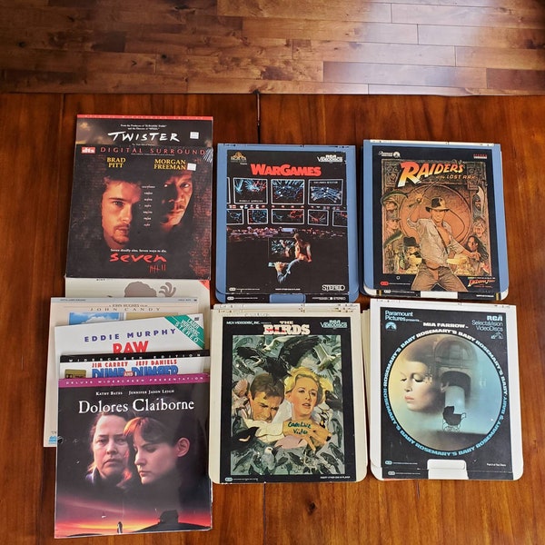 Sealed Laserdiscs or Used RCA Videodiscs Selectavision CED Pick 1: Raiders of the Lost Ark, The Maltese Falcon, The Birds Horror Hitchcock,