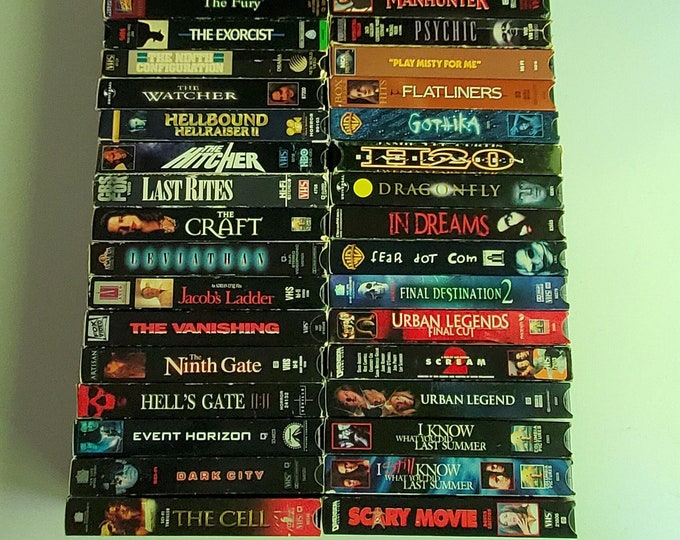 Horror VHS Lot of 50 Terror, Scifi, the Exorcist, the Craft, Scream 2