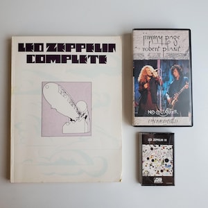 Vintage Led Zeppelin 1st Edition Komplettes Songbuch von 1973 für Gitarre, Led Zeppelin III Tape, Jimi Page Robert Plant No Quarter Unledded VHS