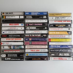Tape Cassettes PICK 1: Tom Waits, Bob Dylan, New Order, Ray Charles, Miles Davis, Pink Floyd, Garth Brooks, Halloween Sounds, NKOTB