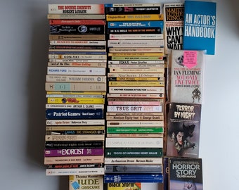 Re-Stocked Vintage Paperback Books PICK 1: Horror books, Sci-Fi, Camus, Faulkner, Hemingway, Jurassic Park, Stephen King, Orwell, Salinger