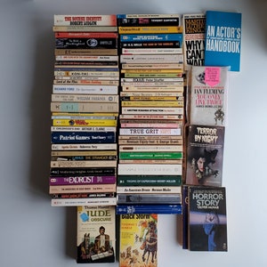 Re-Stocked Vintage Paperback Books PICK 1: Horror books, Sci-Fi, Camus, Faulkner, Hemingway, Jurassic Park, Stephen King, Orwell, Salinger