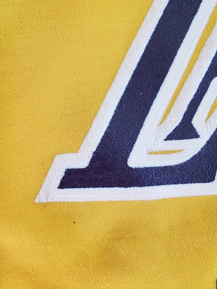 Authentic Vtg. 70s/80s Los Angeles Lakers Kareem Abdul Jabbar Sand Knit  Jersey