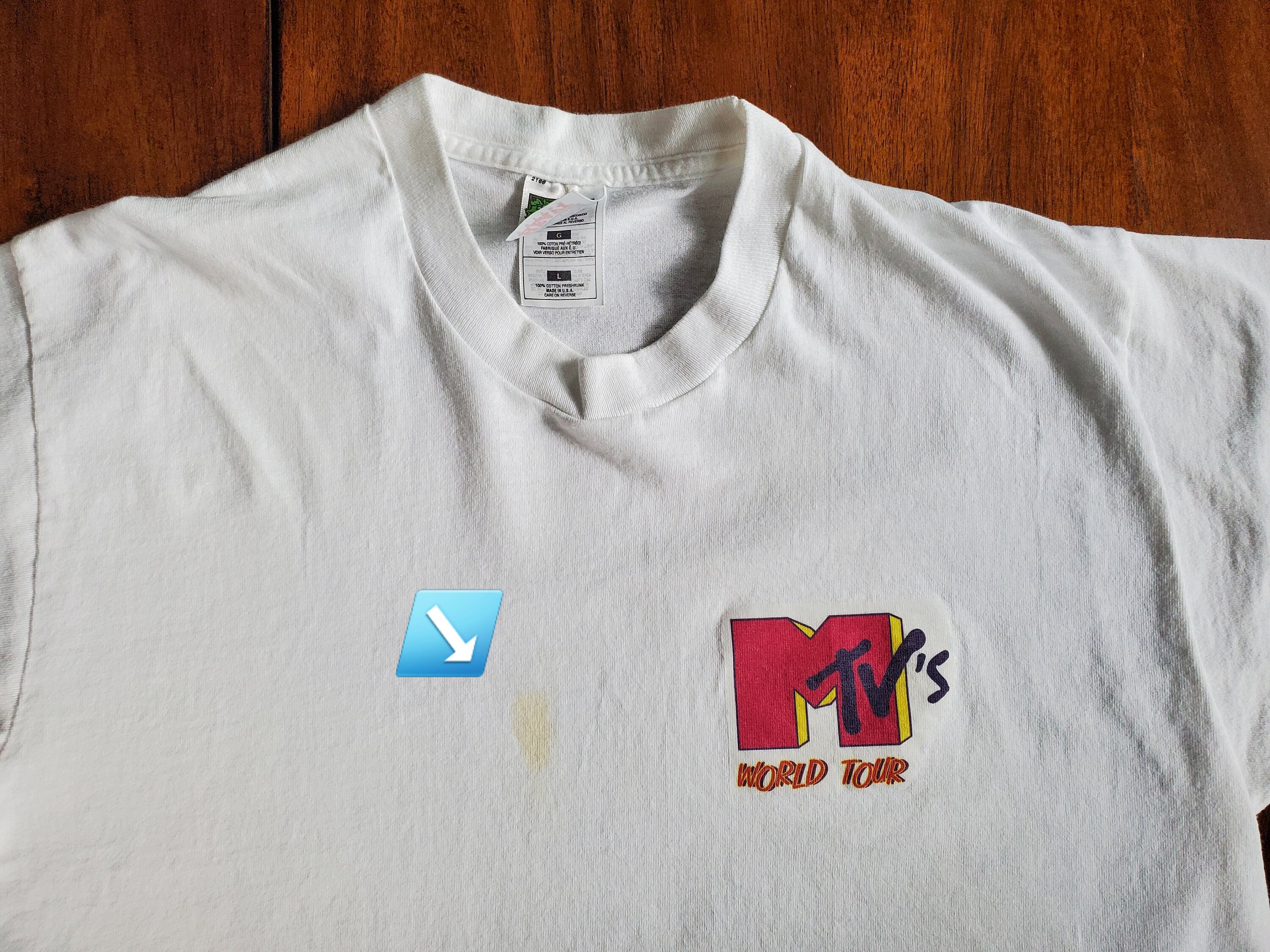 Vintage 90's MTV Single Stitch T-shirt Adult Large Mtv's World