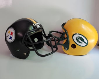Vintage Green Bay Packers Helmet or Vintage Pittsburgh Steelers Helmet PICK 1 Vintage Franklin Football Helmet for display purposes