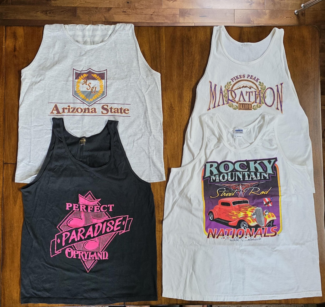 Vintage Tank Tops PICK 1: Opryland Tank Top Hot Pink, Arizona