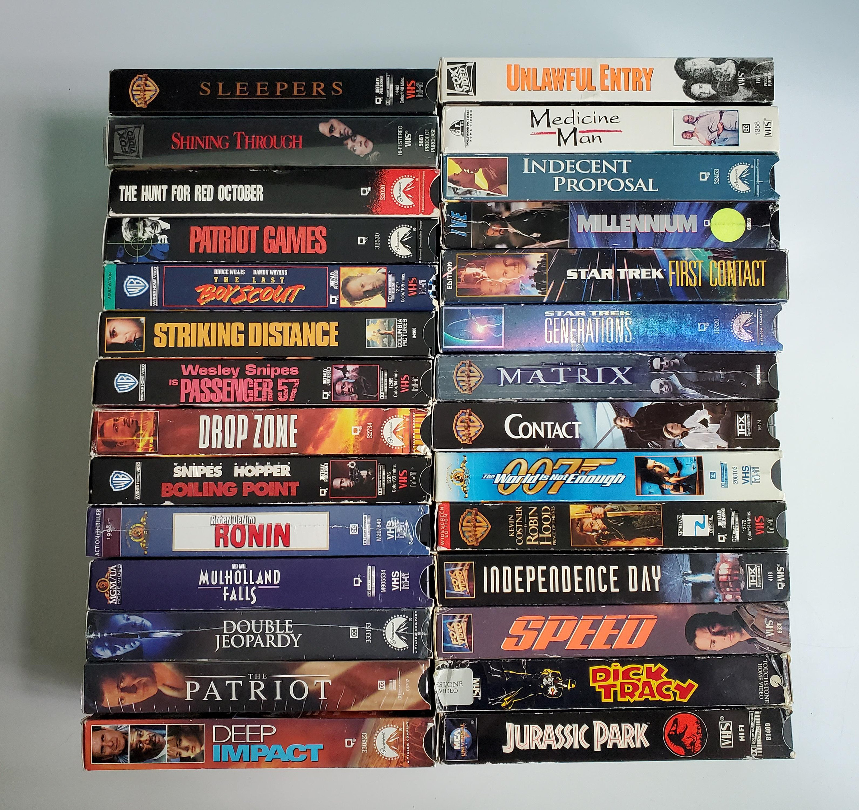 90's VHS Collection of 28 Movies Sci-fi, Summer Blockbusters, Jurassic Park, Dick Tracy, the Matrix, Action Movies, Hollywood Video Etc. - Etsy 90's VHS Collection of 28 Movies Sci-fi, Summer Blockbusters, Jurassic Park, Dick Tracy, the Matrix, Action Movies, Hollywood Video Etc. - Etsy