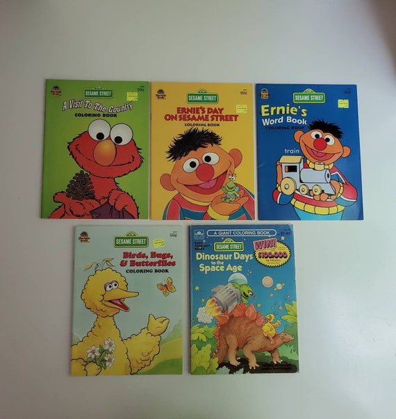 VTG Golden Book A Big Coloring Book Sesame Street Big Bird The Great  Outdoors