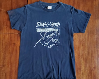 Camiseta vintage de Sonic Youth "Confusion is Sex", de finales de los 90, para adulto, talla mediana, de Fruit of the Loom Heavy Knits, de Kim Gordon Thurston Moore.