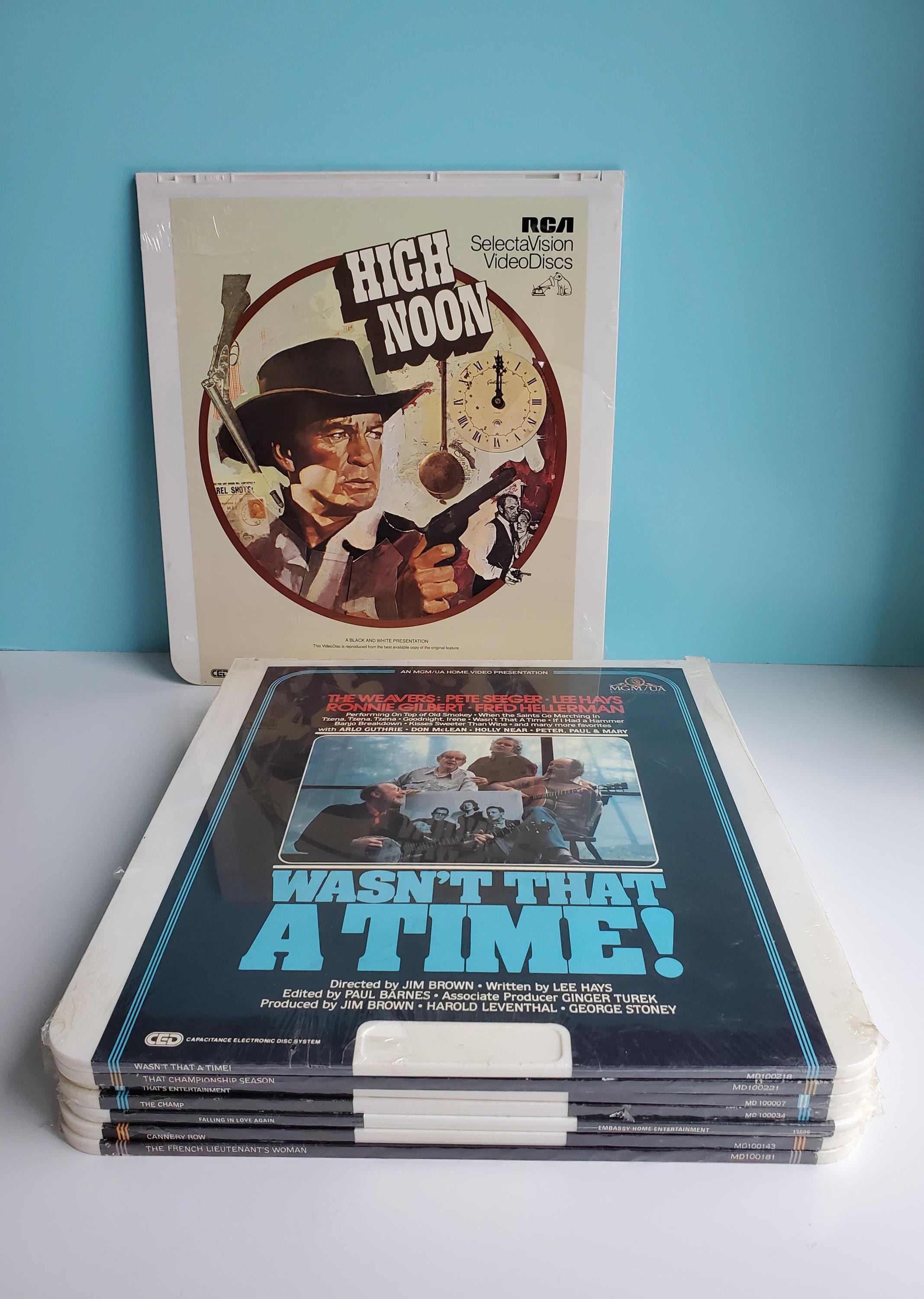 Sealed Videodiscs Selectavision CED Pick 1: High Noon, Coma, Cannery Row, Wasn't That a Time!, French Lieutenant's Woman CED have *openings*