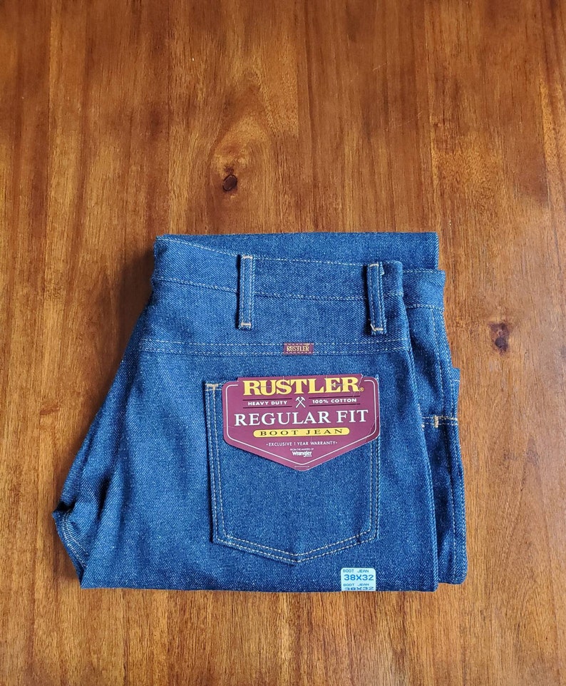 Vintage 80's Rustler Boot Jeans Taglia 38x32 Wrangler | Etsy Italia