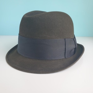 Vintage Stetson Toronado by Stetson Size 7 & 1/8 Dark Brown w/ black band John B. Stetson Company 3X Crafted Edge Mid-Century 1960&#39;s