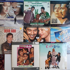 Sealed Laserdiscs Lot (8) All New 90's movies: Celtic Pride, Dear God, Feeling Minnesota, Little Vegas, The Truth About Cats Dogs