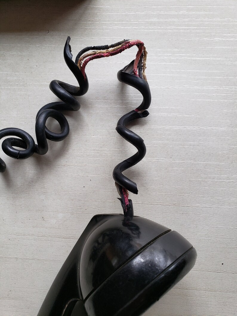 1940/'s Art Deco Western Electric Black Rotary Telephone 302 F1 Handset Collectible