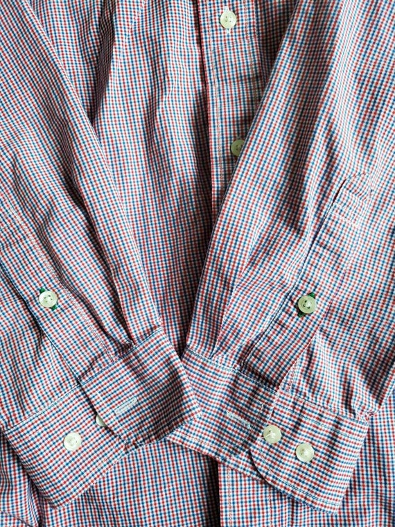 Vintage Tommy Hilfiger XL Camisa con botones rojo blanco y azul