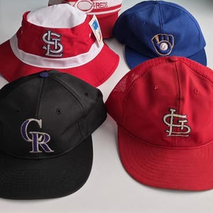 Vintage MLB Baseball Kappen PICK 1: Milwaukee Brauer, Vintage St. Louis Cardinals Hüte, Colorado Rockies Snapback, Cincinnati Reds Sonnenblende