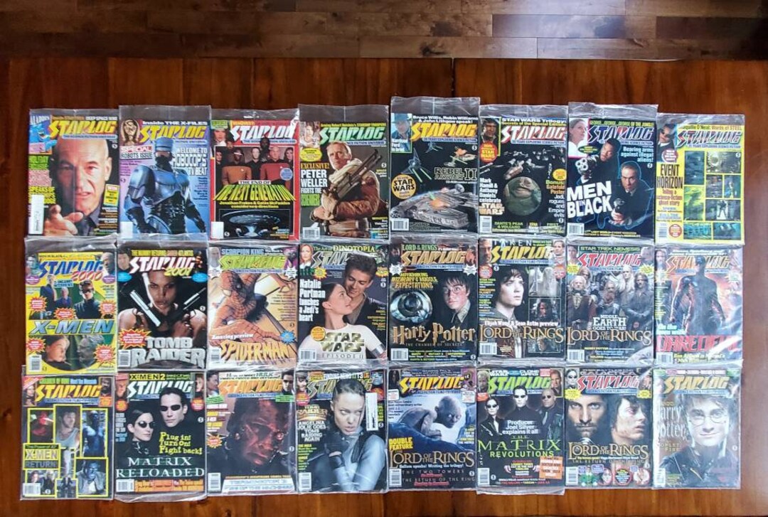 Vintage Sealed Starlog Magazines 90's- PICK 1: X-files, Star Trek