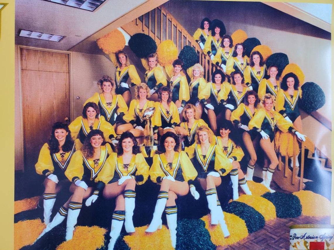 1986 Green Bay Packers Cheerleaders Poster Vintage Old Style Etsy