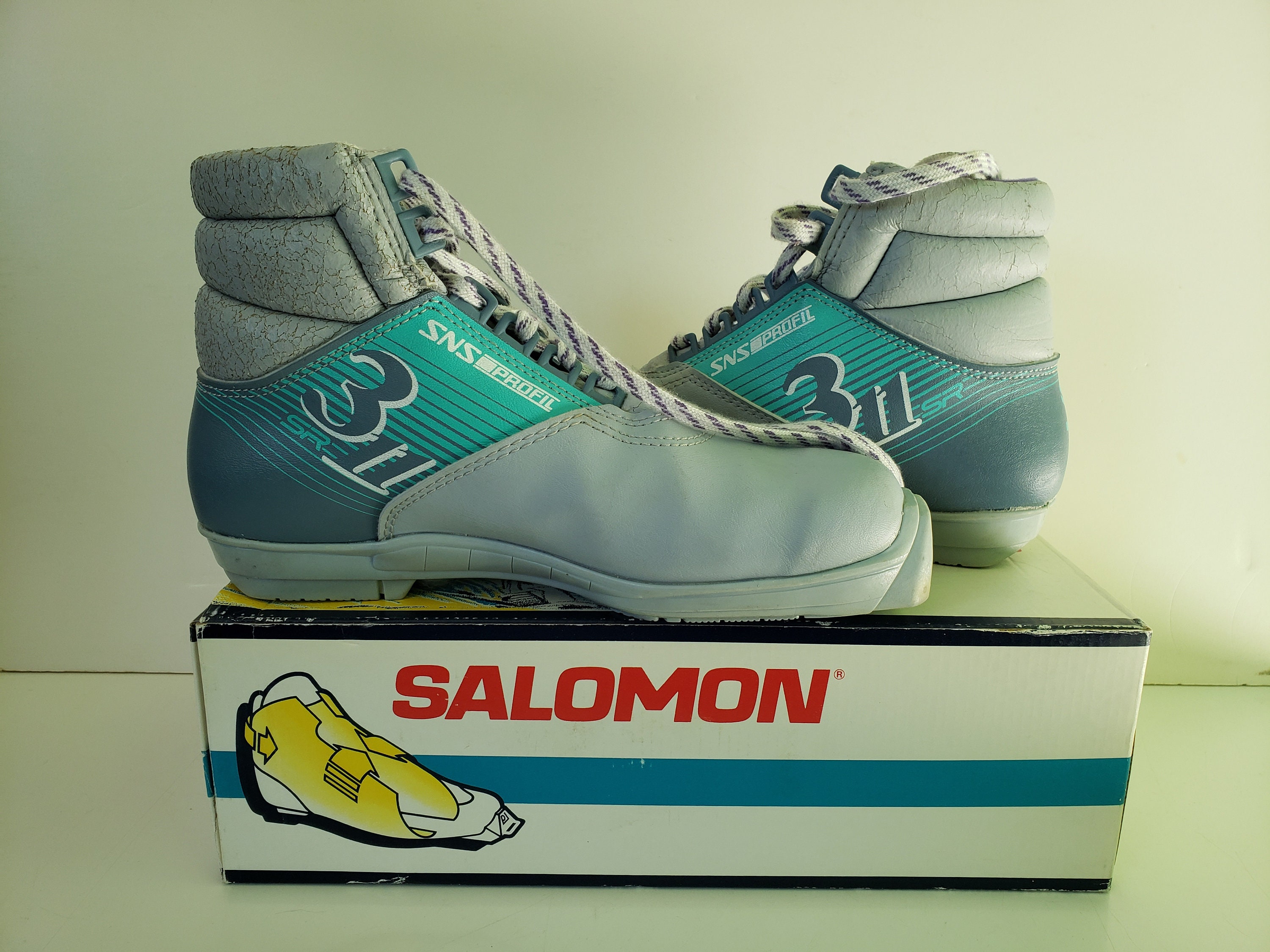 skål Print temperament Vintage 1980's Salomon Cross Country Ski Boots Salomon SR - Etsy Sweden