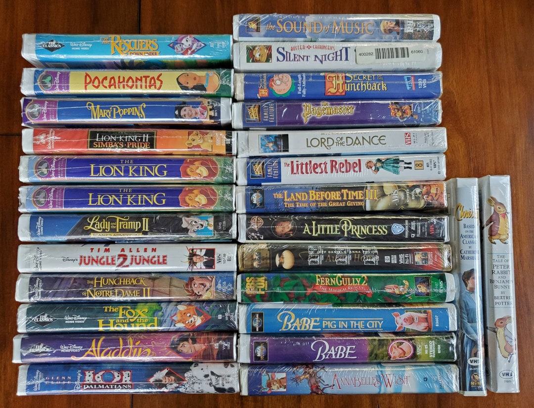 Sealed Disney VHS Clamshell New PICK 1 101 Dalmatians, Aladdin, the