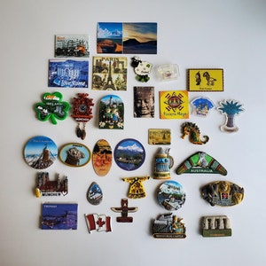 International Magnet Collection of 30: Antarctica, Berlin, Edinburgh, Greece, India, Ireland, Kenya, Jordan, Paris, Rome, Tromsø
