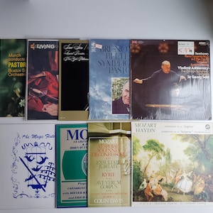 Classical Vinyl Record Lots PICK 1: Beethoven (5 records) Living Stereo Shaded Dog Eroica, etc. OR Mozart (4 records) Ave Verum Corpus, etc.