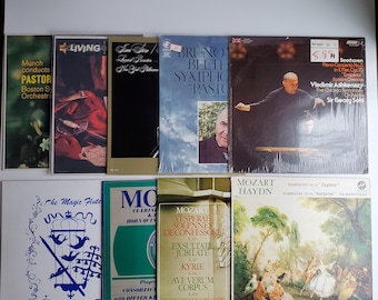 Lots de disques vinyles classiques SÉLECTION 1 : Beethoven (5 disques) Living Stereo Shaded Dog Eroica, etc. OU Mozart (4 disques) Ave Verum Corpus, etc.