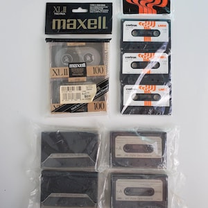 Sealed Blank Tape Cassettes PICK 1 Option: NCR Systemedia 282&#39; Digital Data Cassette Lot (4) or Certron Tripack, or Maxell XLII 100 2-Pack