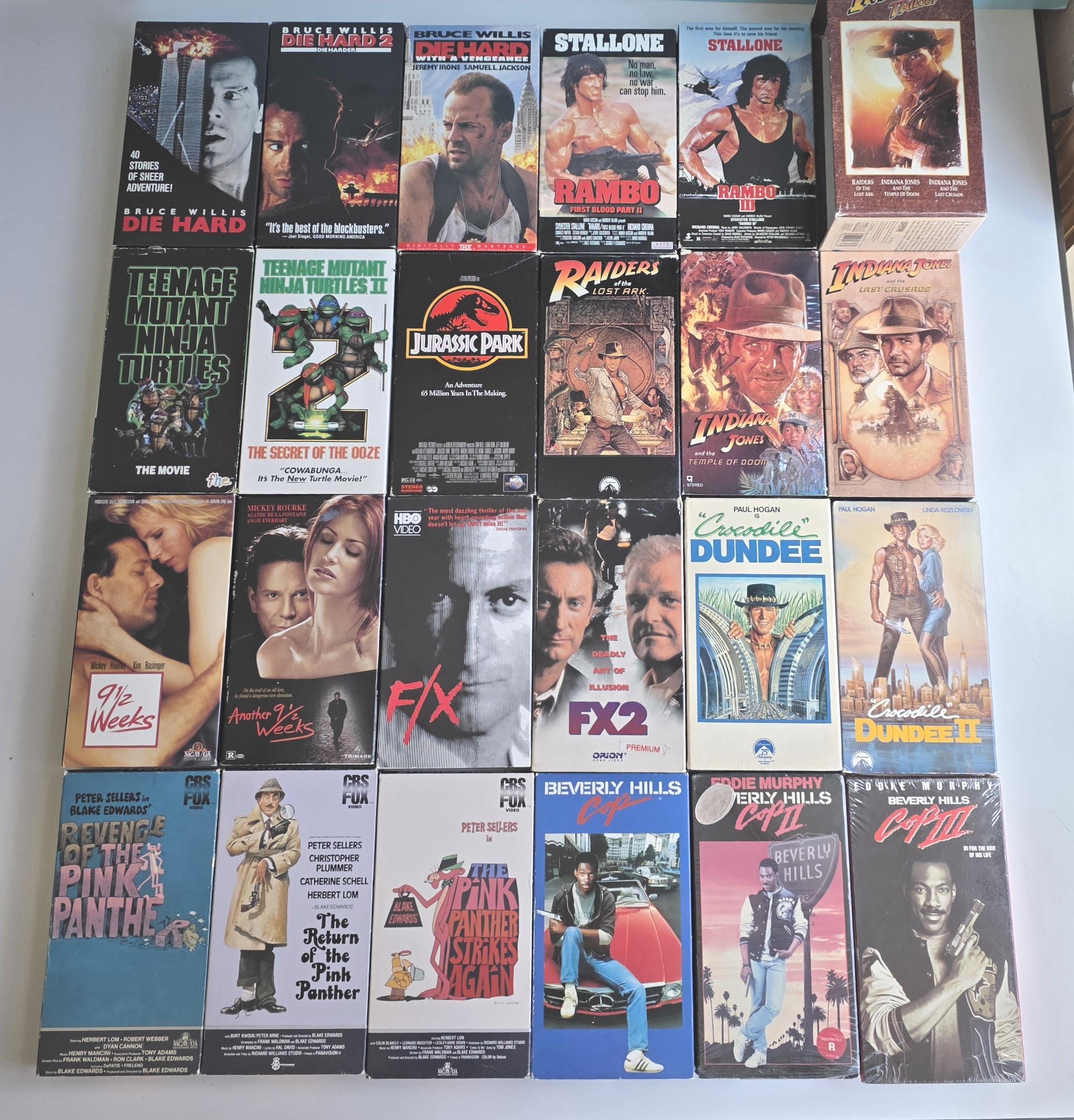 VHS Franchises Movies, Action, Cops, & Comedy VHS Lot (23