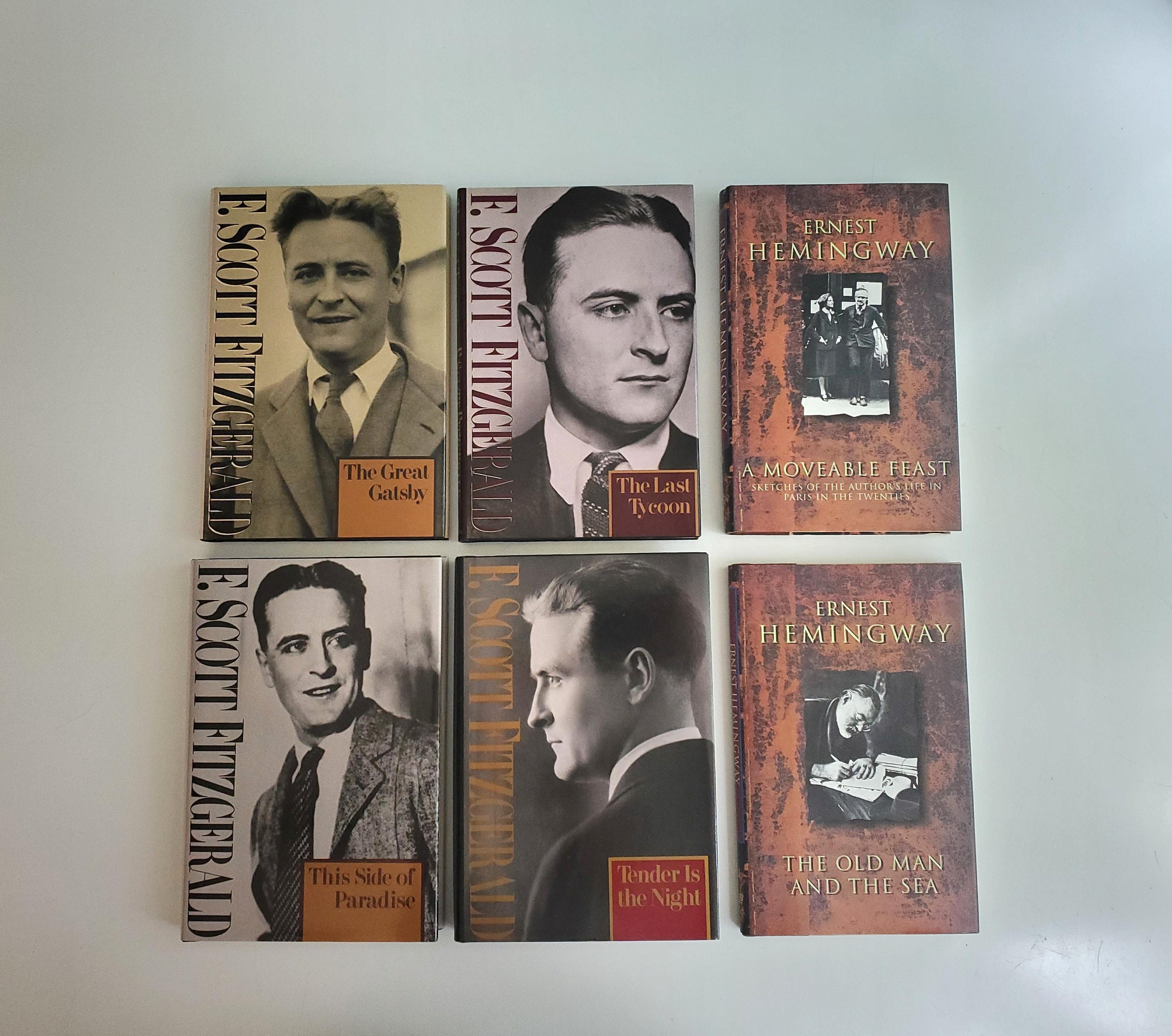 Hemingway + Fitzgerald Scribners Hardcovers W/ Dust Jackets Lot (6