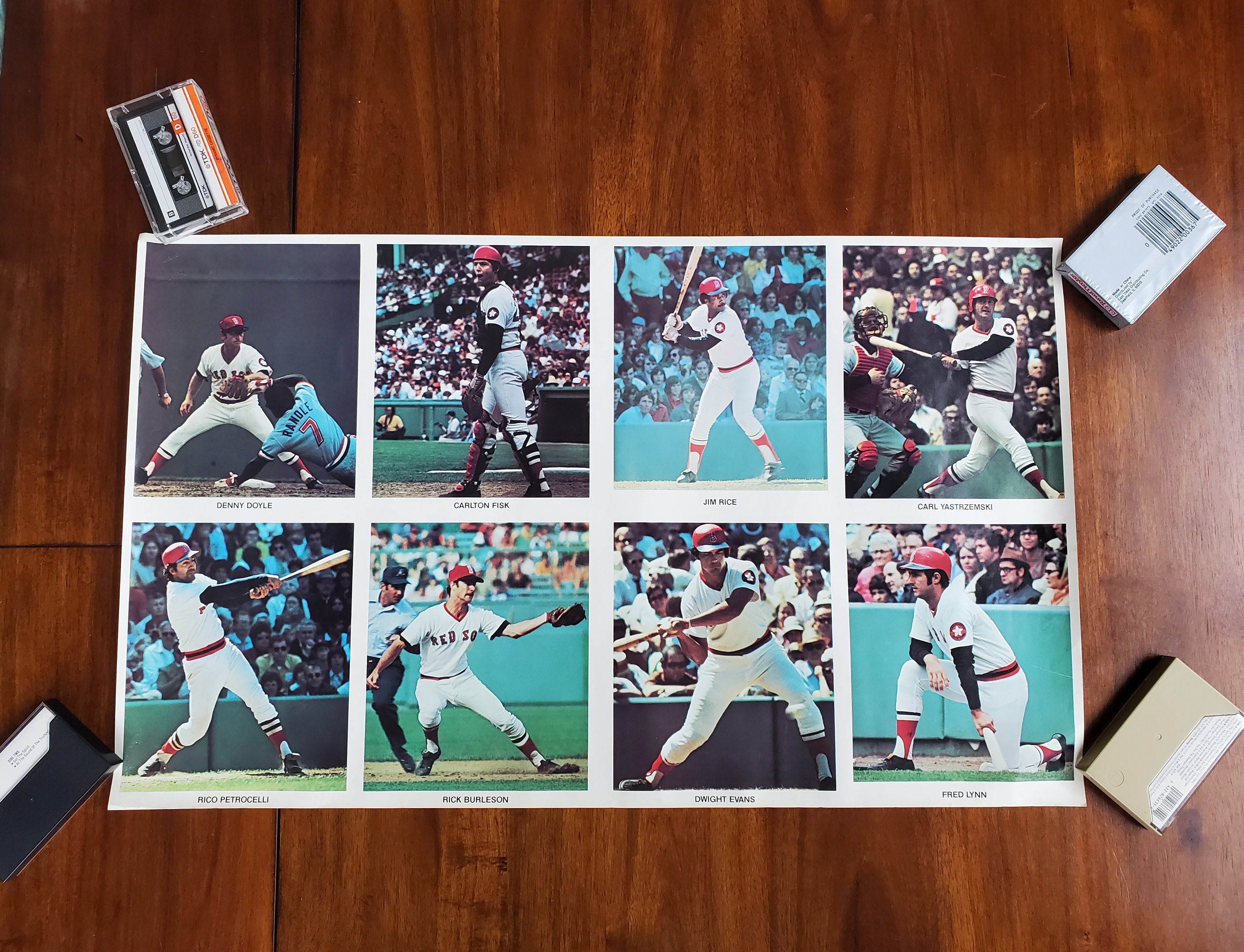 Vintage Boston Red Sox Team Poster 1975-1976 Carl Yastrzemski 