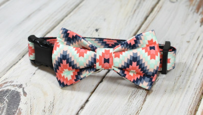 etsy dog collar bow tie