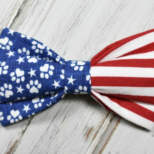 fourth of july dog bow tie