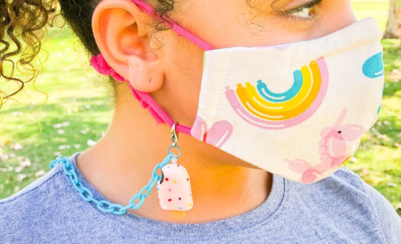 Cupcake Charm Necklace or Face Mask Chain Charms