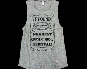If Found: Return to Nearest Country Music Festival Women's Tank