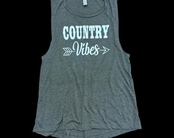 Country Vibes Women's Muscle Tank