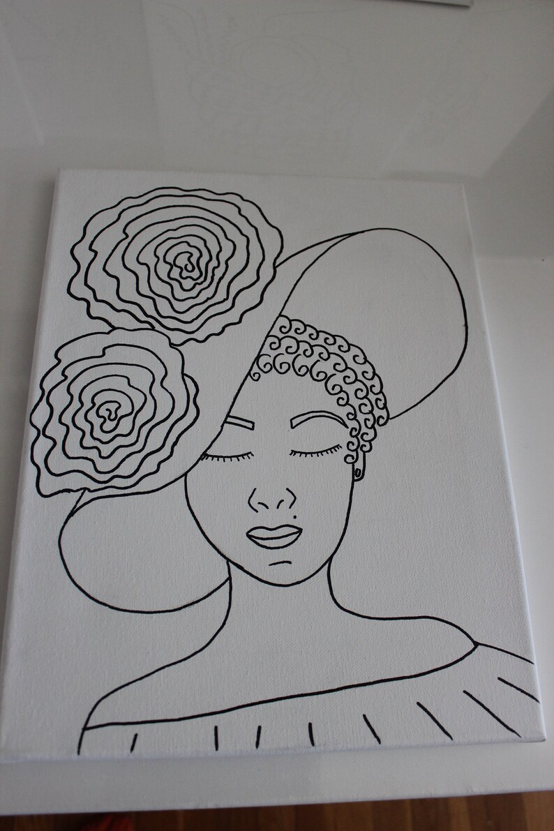 PreSketched Paint Party Canvas Etsy