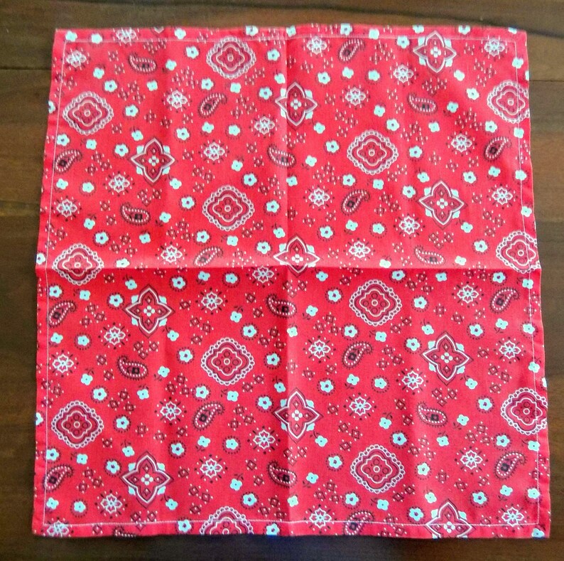Handmade Cotton Bandana Print Napkins Set of 6 Etsy