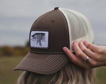 Northern Pike Patch Hat- chocolatechip birch